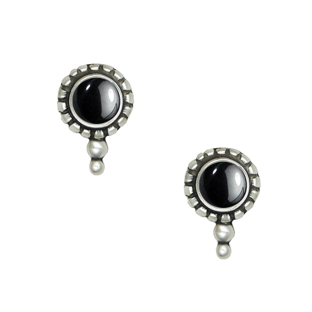 Sterling Silver Little Hematite Post Stud Earrings